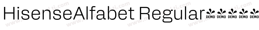 HisenseAlfabet Regular字体转换